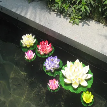 10-30 CM Dia Yapay ipek çiçek Yüzen Su Havuzu Lotus Bahçe Ev Düğün Dekorasyon Malzemeleri