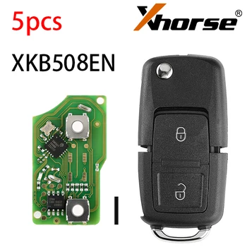 XHORSE XKB508EN Tel Evrensel Uzaktan Anahtar B5 Stil 2 Düğmeler İngilizce Sürüm VW VVDI Mını Anahtar Aracı VVDI 2 5 adet / grup