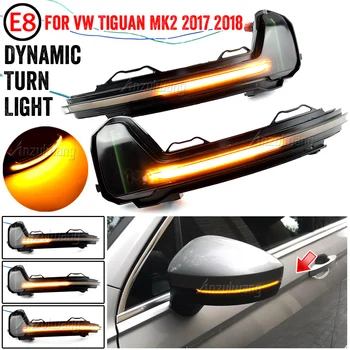 LED Dinamik Dönüş sinyal ışığı VW Tiguan İçin MK2 2017-2019 Touareg MK3 2019 Akan Sıralı Yan Ayna Göstergesi Flaşör