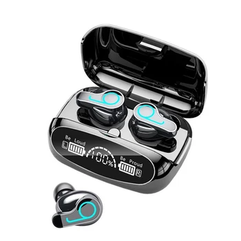 M32-B TWS Bluetooth Kulaklık V5. 1 Kablosuz Kulaklıklar Yarı Kulak İçi Spor Su Geçirmez dijital ekran stereo kulaklıklar