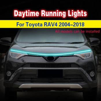1 Adet DRL Toyota RAV4 2004-2018 Evrensel Otomatik LED Gündüz farı Su Geçirmez Esnek Otomatik Dekoratif Atmosfer Lambaları