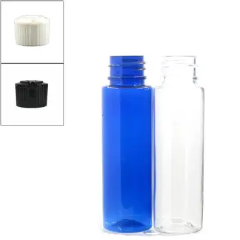 30ml boş şeffaf/mavi Silindir Plastik Şişeler pet şişe siyah / beyaz ağızlı kapaklı 10pc