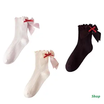 L5YC Fırfır Ayak Bileği Çorap İlmek Fırfırlı Çorap Moda Kadın Kızlar Prenses Çorap