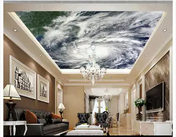 Özelleştirilmiş 3d fotoğraf duvar kağıdı 3d tavan duvar kağıdı duvar resimleri typhoon bulut görüntü acısını ayarı duvar dekorasyon 3d odası duvar kağıdı