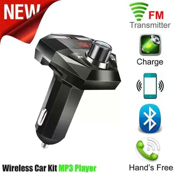 Kablosuz bluetooth 5.0 FM Verici Araba Çalar Kiti USB Handsfree Şarj 3.1 A çift araba şarjı Voltmetre MP3 Araba Kartı Qui Z1W4
