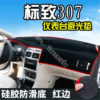 peugeot 307 için Araba merkezi konsol tezgah ışık geçirmez ped dashboard kapak dashboard mat Araba styling 