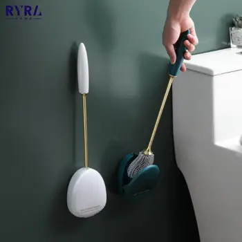 Golf Silikon Tuvalet Fırçası Temizleyici Yeni TPR klozet Fırçası Uzun Saplı Dayanıklı Golf Tuvalet Fırçası Tutucu Tuvalet Temizleme