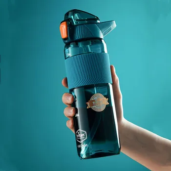 750ml / 1000ml / 1600ml Tritan Malzeme Su Şişesi Saman İle Çevre Dostu Dayanıklı Spor Salonu Spor Açık Spor Shaker içme şişesi