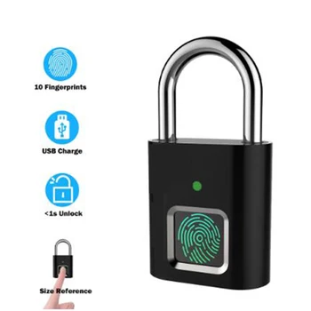 ZK30 Akıllı Biyometrik Parmak İzi Kapı Asma Kilitler Taşınabilir Anti-Hırsızlık parmak izi kilidi Çanta Çekmece Bavul