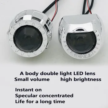Motosiklet 2 inç LED Entegre iki lensli Farlar yakın ve uzak ışık konsantratörü tahribatsız Kurulum hattı Grubu Modi