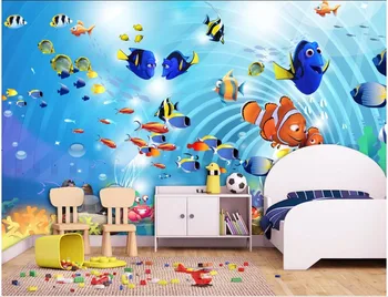 özel duvar 3d duvar kağıdı Rüya deniz dünya balık çocuk odası ev dekorasyon boyama 3d duvar resimleri duvar kağıdı duvar 3 d