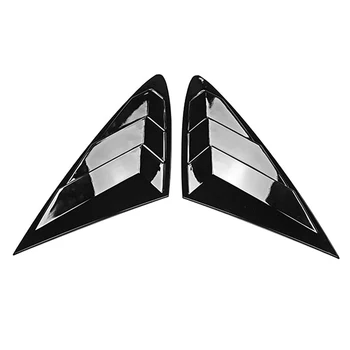Araba Parlak Siyah Arka Pencere Panjur Panjur Kapağı Trim Hyundai Sonata için DN8 2020 2021 Pencere Yan Havalandırma Trim