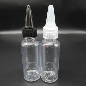 uçucu yağ şişesi 30 ml PET plastik damlalık şişe büküm kapalı kapak, örnek sıvı paketi 10 adet / grup