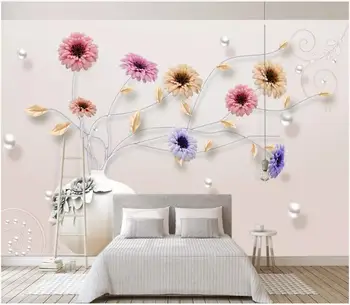WDBH Özel fotoğraf 3d duvar kağıdı Modern minimalist tarzı kabartmalı vazo arka plan ev dekor oturma odası duvar kağıdı duvarlar için 3 d