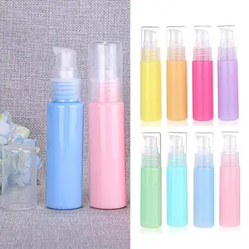 30ml ml zarif sevimli macaron renk emülsiyon toz pompası örnek kozmetik ambalaj alt şişe