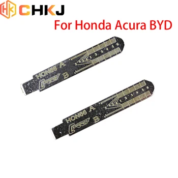 CHKJ 10 adet/grup HON66 Bıçak NO.25 Ölçekli Boş Araba Anahtarı Çilingir Araçları Yedek Uzaktan Bıçak Kesilmemiş Metal Honda Acura İçin BYD