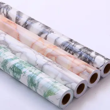 Klasik Kendinden pvc yapıştırıcısı Su Geçirmez Yağ Geçirmez Mermer Duvar Kağıdı yapışkan kağıt Duvar Banyo mutfak mobilyası Yenileme Sticker
