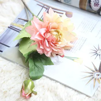 2019simulation çiçek yapay çiçek düğün için & ev dekorasyon Fabrika fiyat tek şube Dalya bitki toptan 