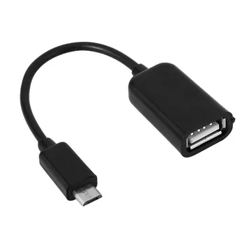 Mikro USB Erkek Kadın USB Host Kablosu OTG Mini USB Kablosu Tablet PC Cep Telefonu için MP4 MP5 Siyah