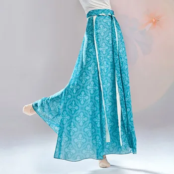 Peri Çin dans eteği Kadın Klasik Uygulama Giyim Sahne Performansı Kostüm Şifon Dansçı Kıyafet Festivali Giyim JL4902
