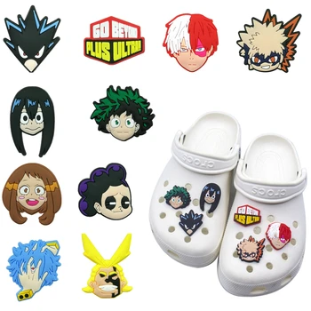 1 adet Japon Manga Ayakkabı Takılar Sıcak Anime My Hero Academia PVC Ayakkabı Aksesuarları Dekorasyon Fit Croc Jıbz Parti Çocuklar Hediyeler
