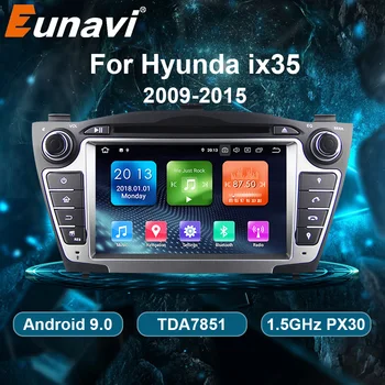 Eunavi 2 Din Android 9.0 Araba Radyo Multimedya Oynatıcı Hyundai Ix35 Tucson 2009-2015 DVD autoradio stereo GPS 2din ana ünite PC