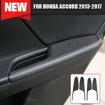 Gerçek Karbon Fiber İç Kapı Kolçak Panel Honda İçin Döşeme Accord 9 2013-2017