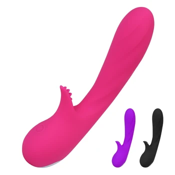 Vigina Masaj Yapay Penis G-Spot Stimülasyon 2 in 1 Tavşan Vibratör Yalama Klitoris Silikon Seks Oyuncakları Kadınlar İçin Kadın Masturbator