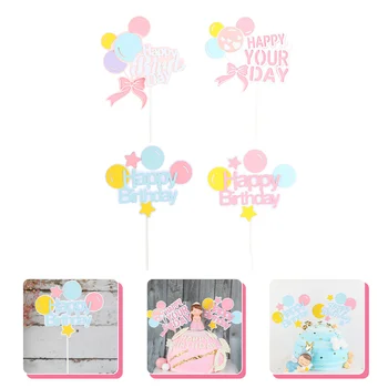 Kek Doğum Günü Topper Pick Cupcake Mutlu Sopa Tatlı Parti Meze Kürdan İşareti Balon Malzemeleri Dekorasyon Muffin Ekle
