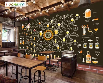 Papel de parede özel al yapımı bira sınıflandırma haritası duvar 3d duvar kağıdı duvar, restoran bar yemek odası cafe duvar kağıtları sticker