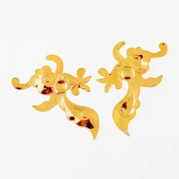 Ücretsiz kargo 20 Adet Altın Renk Telkari Çiçek Sarar Konnektörler Hediye Dekorasyon DIY Bezemeler Bulgular 8x4. 6 cm