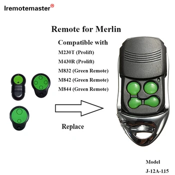 Merlin için M832 M842 M844 Garaj Kapısı 230t 430r Uzaktan Kumanda kapısı kapı uzaktan değiştirme 433.92 mhz haddeleme kodu