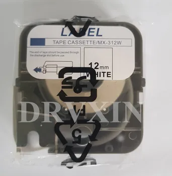 Kaset Etiket Bantları DRVXIN-LM312wl 12mm x 8m beyaz Max Letatwin elektronik yazı makinesi lm-380e,lm-390a / pc, lm-370e