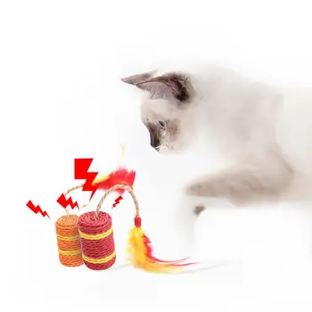 Ev hayvanı ürünü Sevimli Kedi Oyuncak Bite Dayanıklı Diş Taşlama Halat Oyuncak Teaser Oyun Çiğneme İnteraktif Scratch Oyuncak Büyük Kedi İçin
