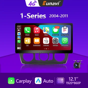 Eunavi 2 Din Android otomobil radyosu BMW 1 Serisi İçin E88 E82 E81 E87 2004-2011 Araba Multimedya Oynatıcı 4G Carplay GPS Autoradio 2din