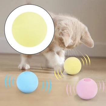 Akıllı Top Kedi Oyuncaklar İnteraktif Catnip Kedi Eğitim Oyuncak Kitty Pet Oyun Topu Evcil Hayvan Ürünleri Malzemeleri Gıcırtılı Oyuncak Kediler Yavru