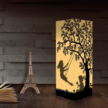 Masa Aksesuarları 3D Kağıt Lamba Salıncak led gece ışığı Dekoratif Başucu Gölge Lambaları Doğum Günü İçin Çocuk Hediye