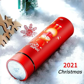 500ml Noel Akıllı termos şişe Paslanmaz Çelik Su Şişesi Taşınabilir Sıcaklık Göstergesi termos Yetişkin Çocuklar için
