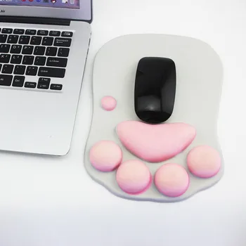 Kedi Pençe Silikon Bileklik kaymaz Mouse Pad Kaymaz Bellek Köpük Konfor Mouse Pad Oyun Ofis İş
