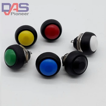 PBS-33B 5 ADET / GRUP 6 Renk Sıfırlama Anahtarı 12mm Su Geçirmez Anlık Push Button 3A 125 V / 1A 250 V
