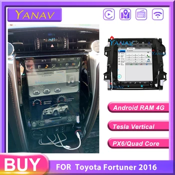 araba radyo multimedya sistemi oynatıcı-Toyota Fortuner 2016 araba stereo GPS navigasyon android dikey ekran araba video oynatıcı
