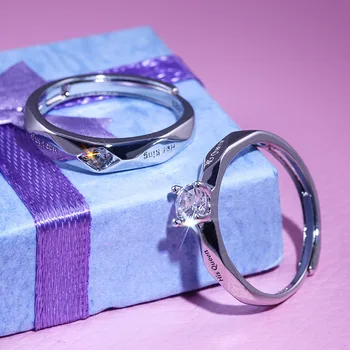 2 ADET Alyans Kadınlar için / Erkekler Gümüş Renk Aşk Nişan Çift Paslanmaz Çelik Severler Takı yıldönümü hediyesi