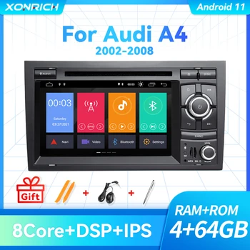 Carplay Android 11 Araba Radyo Audi A4 B8 S4 B6 B7 RS4 8E 8H B9 Koltuk Exeo 2002-2008 2DİN Araba Stereo 4GB Multimedya Navigasyon