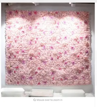 40x60cm yapay çiçek Panelleri Düğün Dekorasyon Zemin Şampanya İpek Gül Sahte Çiçekler Ortanca Duvar Zemin 24 adet