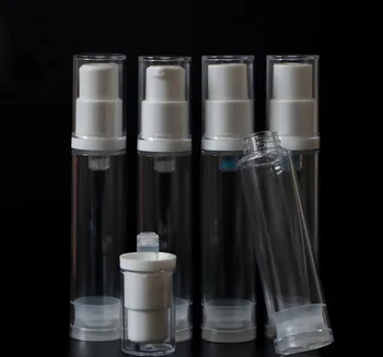 10 ML temizle havasız plastik şişe beyaz pompa losyon emülsiyon serum sis püskürtücü hyaluronik toner cilt bakımı ambalaj