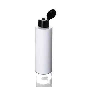 150ML şeffaf / beyaz plastik PET şişe kapaklı losyon / emülsiyon şampuan toner çiçek tuvalet su cilt bakımı kozmetik ambalaj
