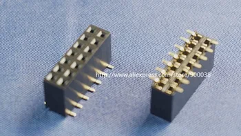 10 adet 2.54 mm 2x7 14P Dişi Başlık Çift Sıralı Pin Başlığı SMT Plastik yükseklik 8.5 mm PCB Soket Başlıkları