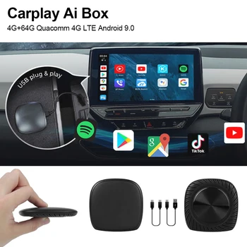 Akıllı Araba AI Kutusu 4G + 64G DVD oynatıcı Stereo Yükseltilmiş Netflix Android Carplay Karavan RV SUV Otomobil Aksesuarları Cartronics