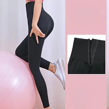 Slim Fit Spor Tayt Karın Kontrol Göğüslü Yoga Tayt Seksi Vücut Şekillendirici Uzun pantolon Yüksek Elastik Cusual Koşu Workoutwear