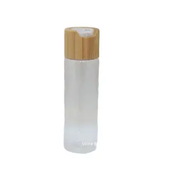 20 ADET Boş Plastik Doldurulabilir Bambu Conatiner Losyon şampuan şişesi Disk Üst Kapağı Taşınabilir Doldurulabilir krem şişesi 60ml